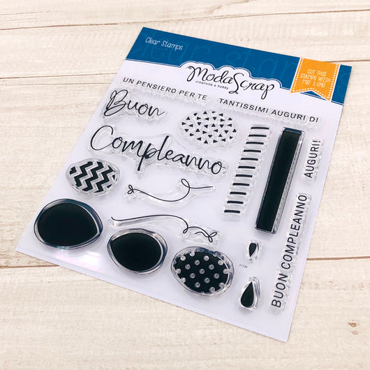 MODASCRAP CLEAR STAMPS MSTC 5-010 - HAPPY BIRTHDAY