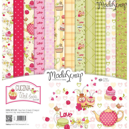 MODASCRAP - PAPER PACK CUCINA WITH LOVE 12x12