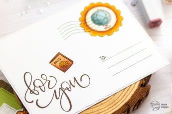 DIY POSTCARD WITH THE POSTAGE BITS