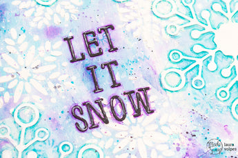 WINTER THEMED ART JOURNAL PAGE