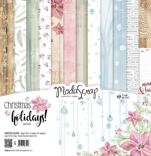 MODASCRAP - PAPER PACK 12X12 CHRISTMAS HOLIDAYS