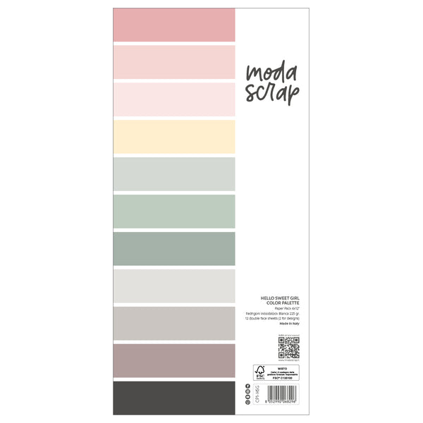 MODASCRAP COLOR PALETTE - HELLO SWEET GIRL 6x12