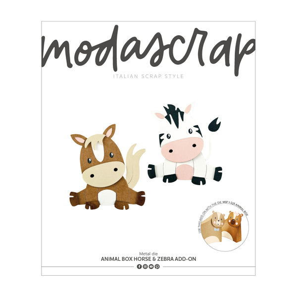 MODASCRAP DIE - ANIMAL BOX HORSE & ZEBRA ADD-ON
