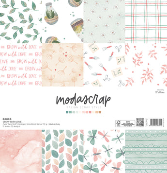 MODASCRAP - PAPER PACK GROW WITH LOVE 12x12