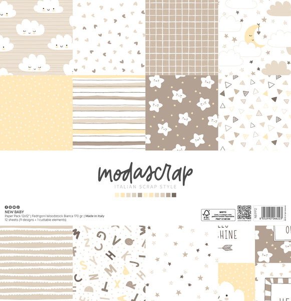 MODASCRAP - PAPER PACK NEW BABY 12x12