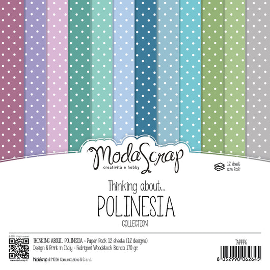 MODASCRAP - PAPER PACK 6X6 POLINESIA - 24 FOGLI