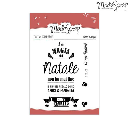 MODASCRAP CLEAR STAMPS MSTC 3-012 - NATALE
