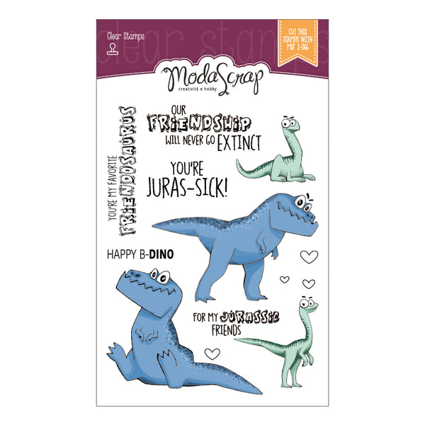 MODASCRAP CLEAR STAMPS MSTC 7-011 - DINO LAND 1