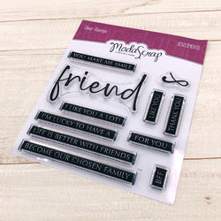 MODASCRAP CLEAR STAMPS MSTC 1-027 - FRIENDS