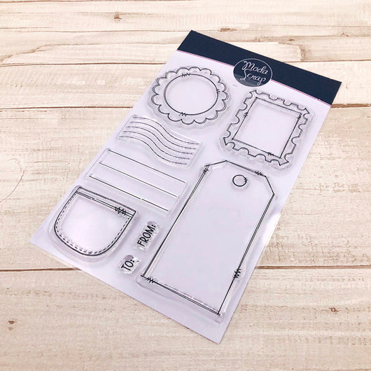 MODASCRAP CLEAR STAMPS - POSTAGE BITS