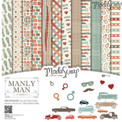 MODASCRAP - PAPER PACK MANLY MAN 12x12