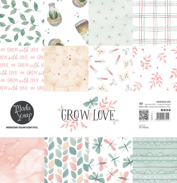 MODASCRAP - PAPER PACK GROW WITH LOVE 12x12