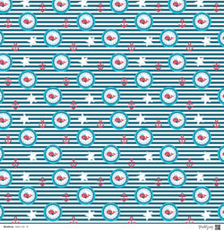 MODASCRAP - FOGLI SINGOLI 10 PZ. - SAILOR'S LIFE 10