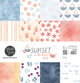 MODASCRAP - PAPER PACK SUNSET ON THE BEACH 12x12"
