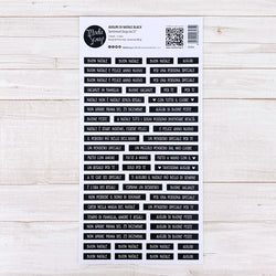 MODASCRAP SENTIMENT STRIPS - AUGURI DI NATALE BLACK