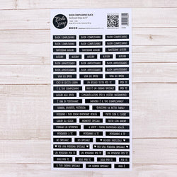 MODASCRAP SENTIMENT STRIPS - BUON COMPLEANNO BLACK
