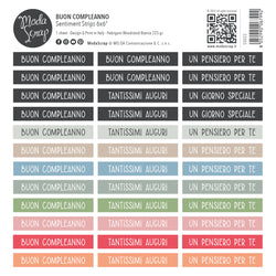 MODASCRAP SENTIMENT STRIPS - BUON COMPLEANNO